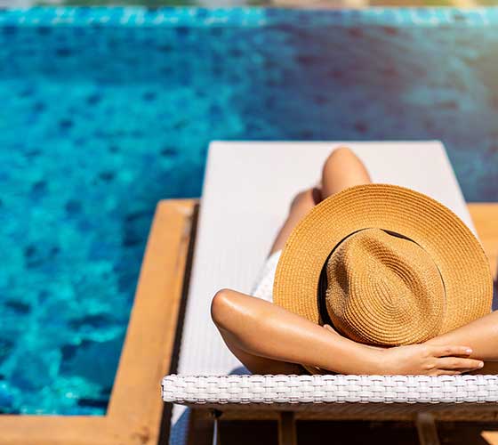 sun bathing